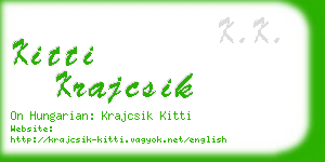 kitti krajcsik business card